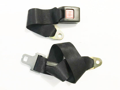 2pcs 2 Point Seat Safety Lap Belt Harness Buckle Strap Car MPV Vehicle Truck