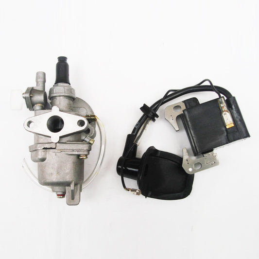 Carby Carburetor + Ignition Coil 47cc 49cc DIRT KIDS POCKET MINI ATV QUAD BIKE