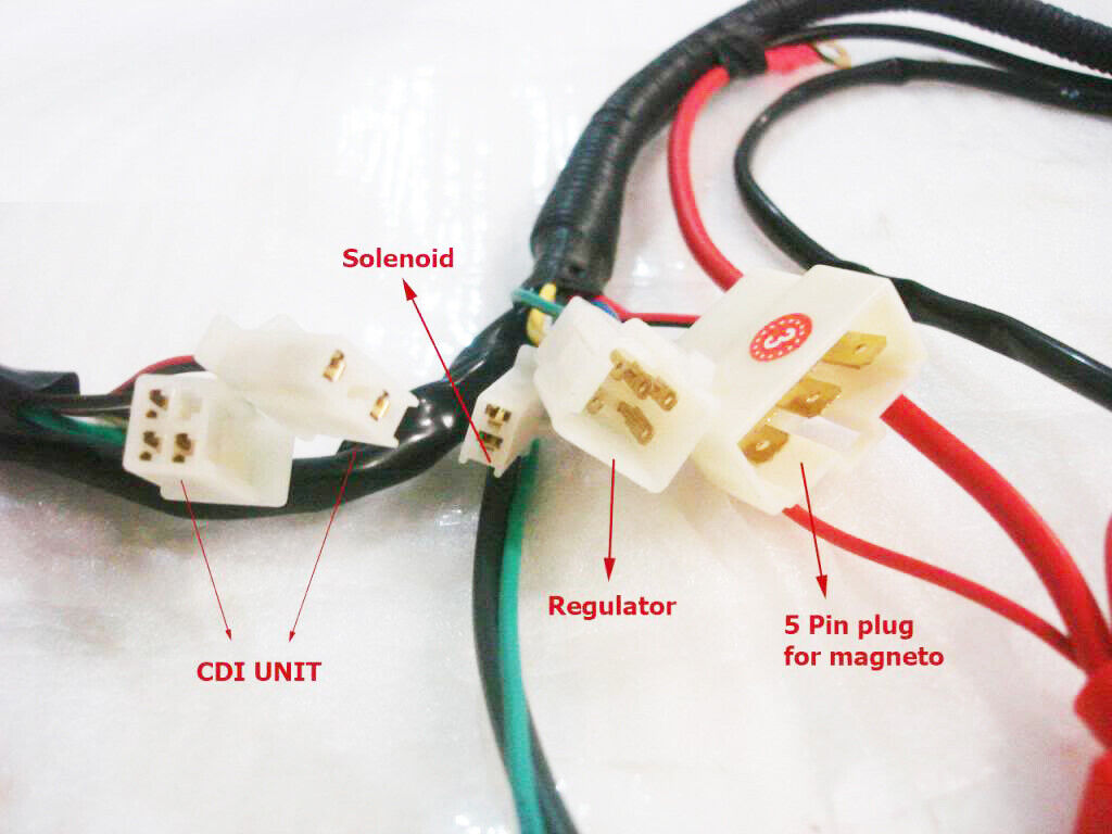 ELECTRIC START WIRING LOOM HARNESS 150cc 200cc 250cc 300cc Roketa Orion Lifan