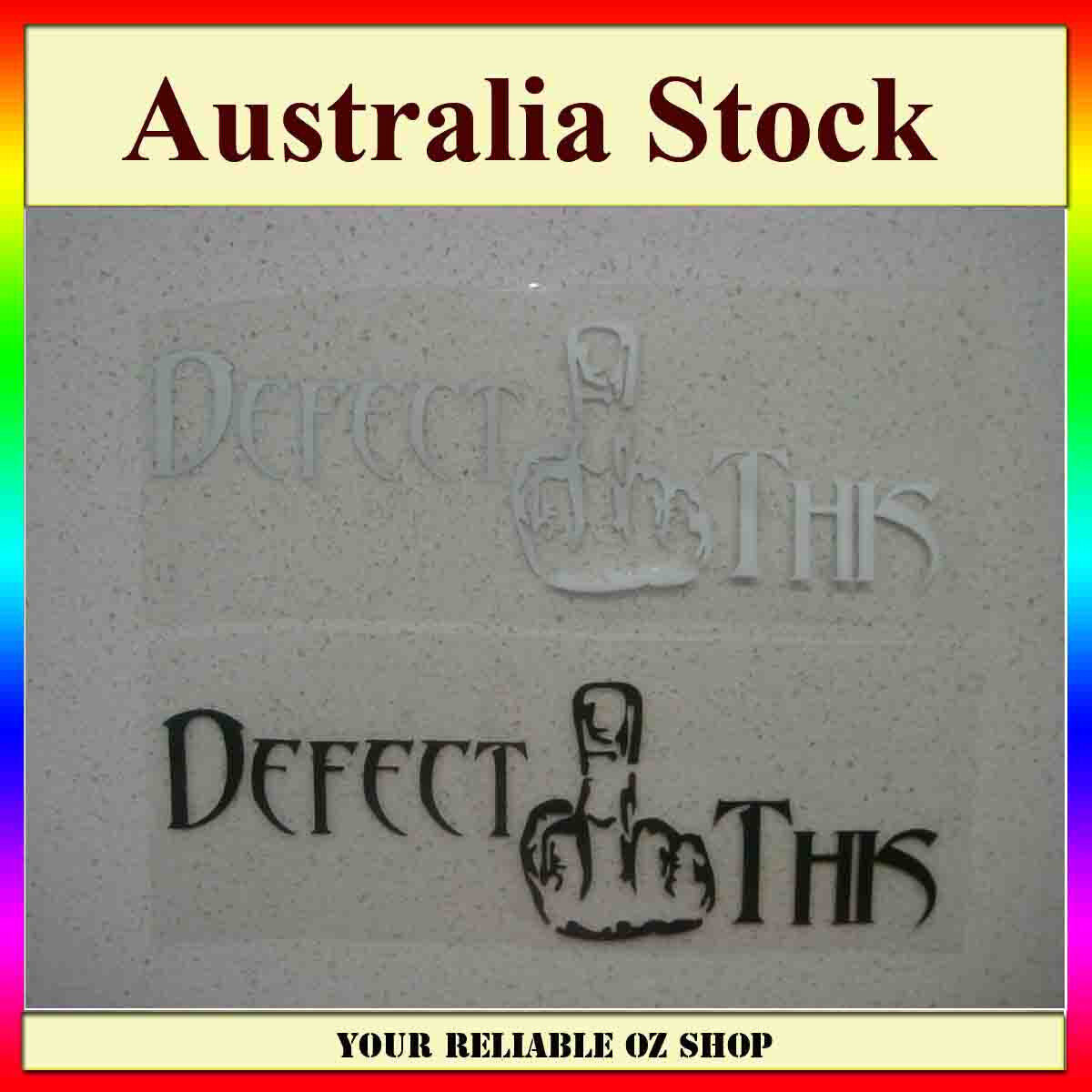 JDM FUNNY DEFECT THIS STICKER DECAL 4WD CAR WINDOW WINDSCREEN BUMPER DRIFT UTE