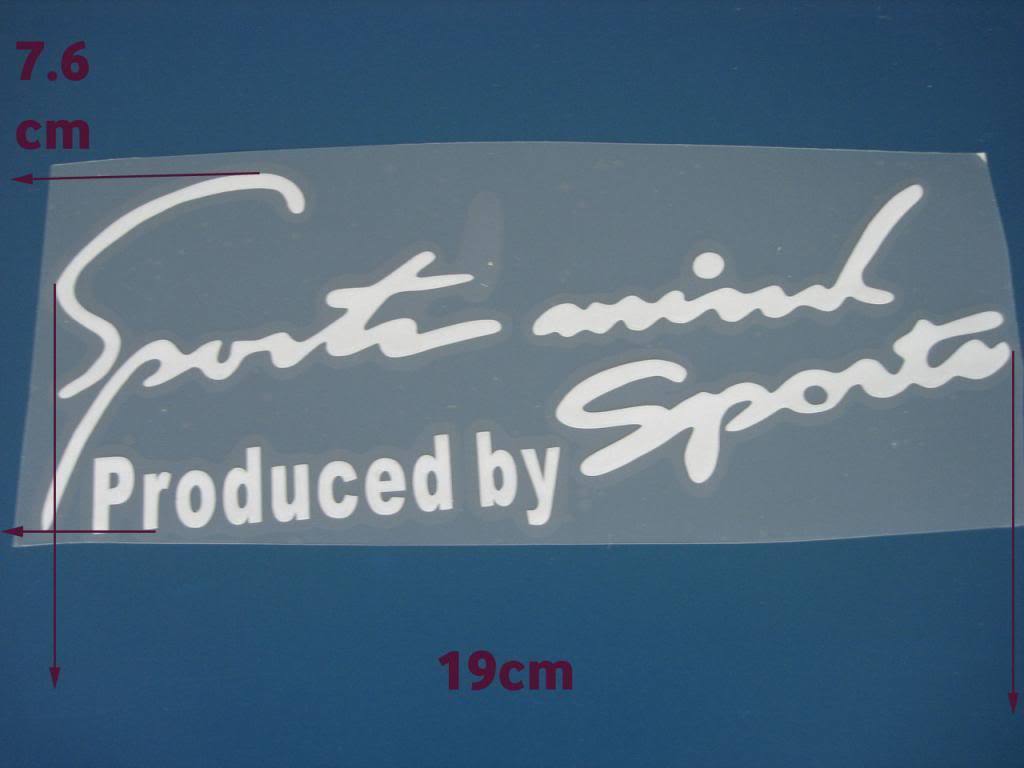 Funny Racing Sports Mind Vinrl Sticker Decal Car Badge Emblem Black White Logo