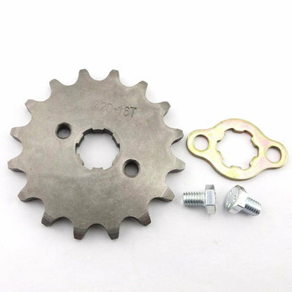 17mm 420 16 Tooth FRONT CHAIN SPROCKET 110cc 125cc 150cc Lifan TDR Foxico Atomic