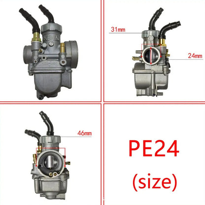 PE24 Carburetor 24mm Carby Racing Carb For Dirt Pit Bike Scooter ATV Go Kart