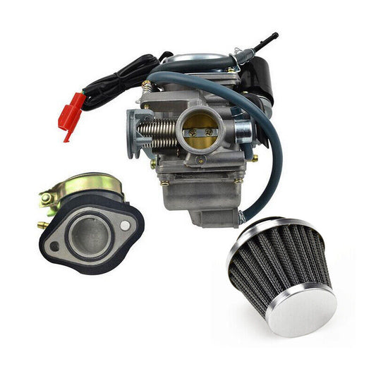 24mm PD24J Carby Air filter Manifold GY6 125/150cc Scooter QMJ/QMI157 QMJ/QMI152