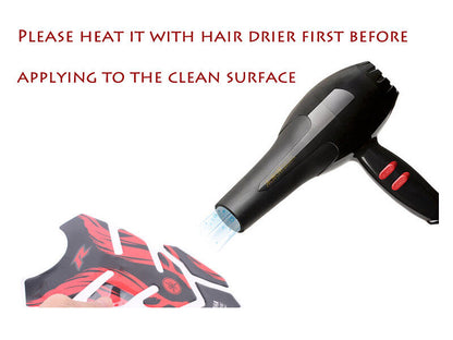 3D HONDA RACING TEAM GAS FUEL PETROL TANK PAD PROTECTOR CARBON MOTOR BIKE