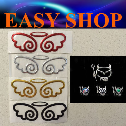 3D Angel Wings Sticker Decal Badge Emblem Car Toyota Mazda ATV Quad Motor Bike