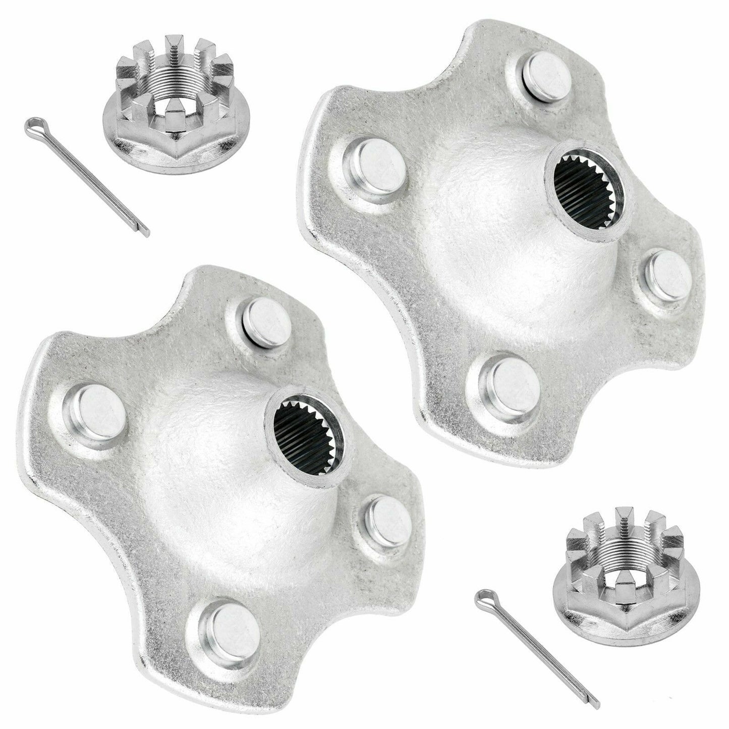 2 Rear Axle Wheel Hub W/Nut For Honda TRX420 FE TRX420FM Rancher 420 4X4 2007-13