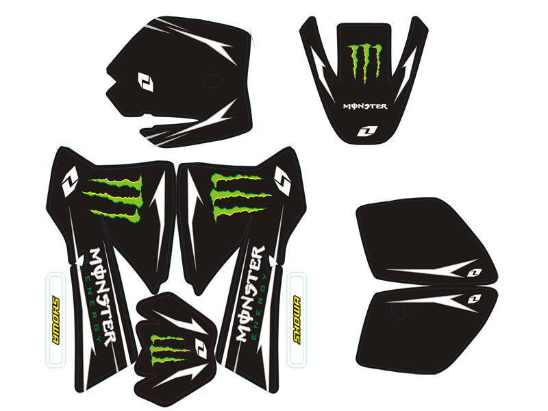 3M ROCKSTAR SKULL DECAL STICKER STICKERS KIT KTM50 2002-2008 SX 50CC DE35 BIKE