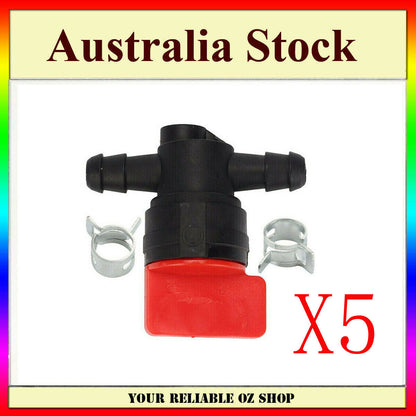 5Pcs FUEL ON OFF VALVE TAP 1/4" SWITCH FOR BRIGGS & STRATTON LAWN MOWERS 698181
