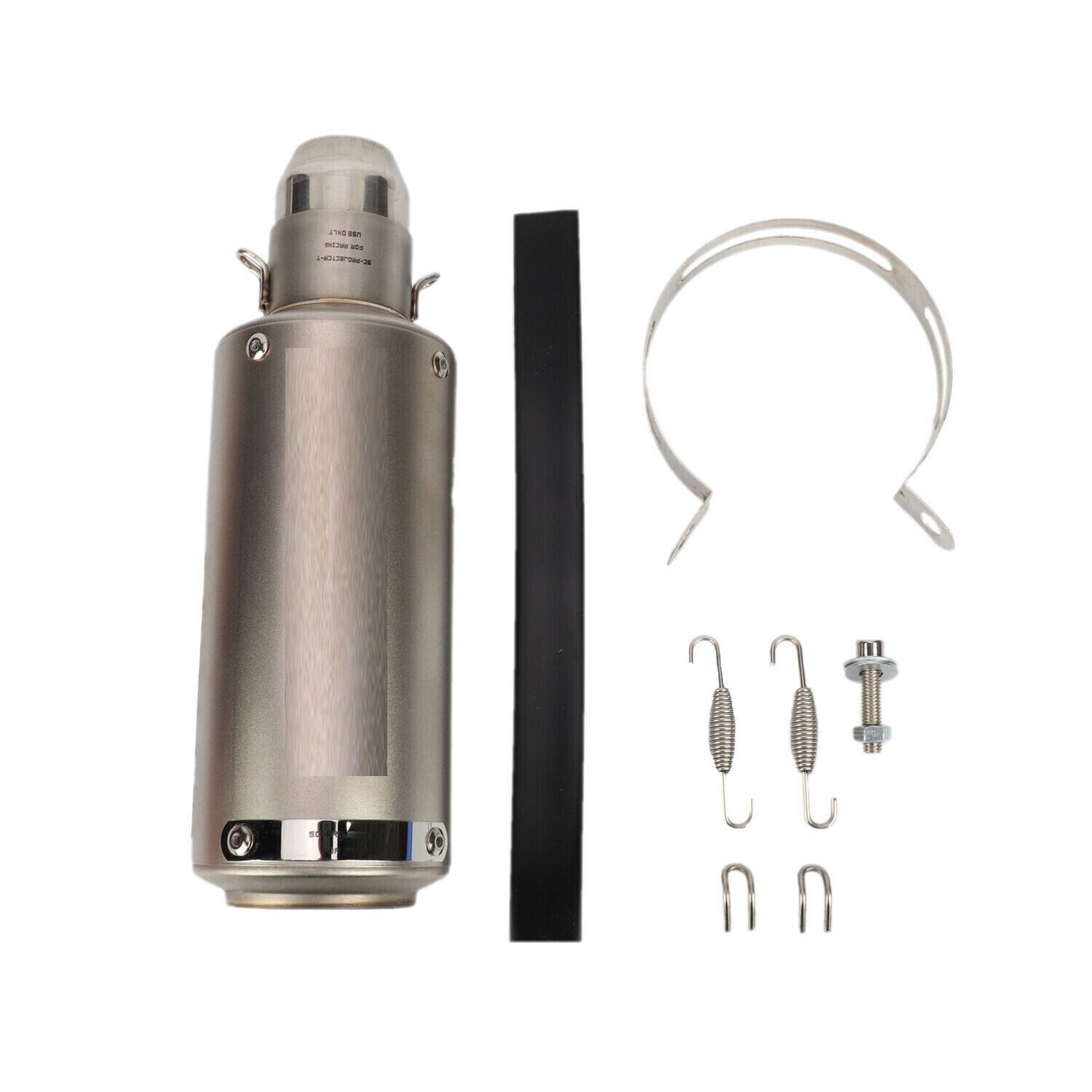 Titanium Stainless Steel 51mm Universal Motorcycle Exhaust Pipe Muffler Racer