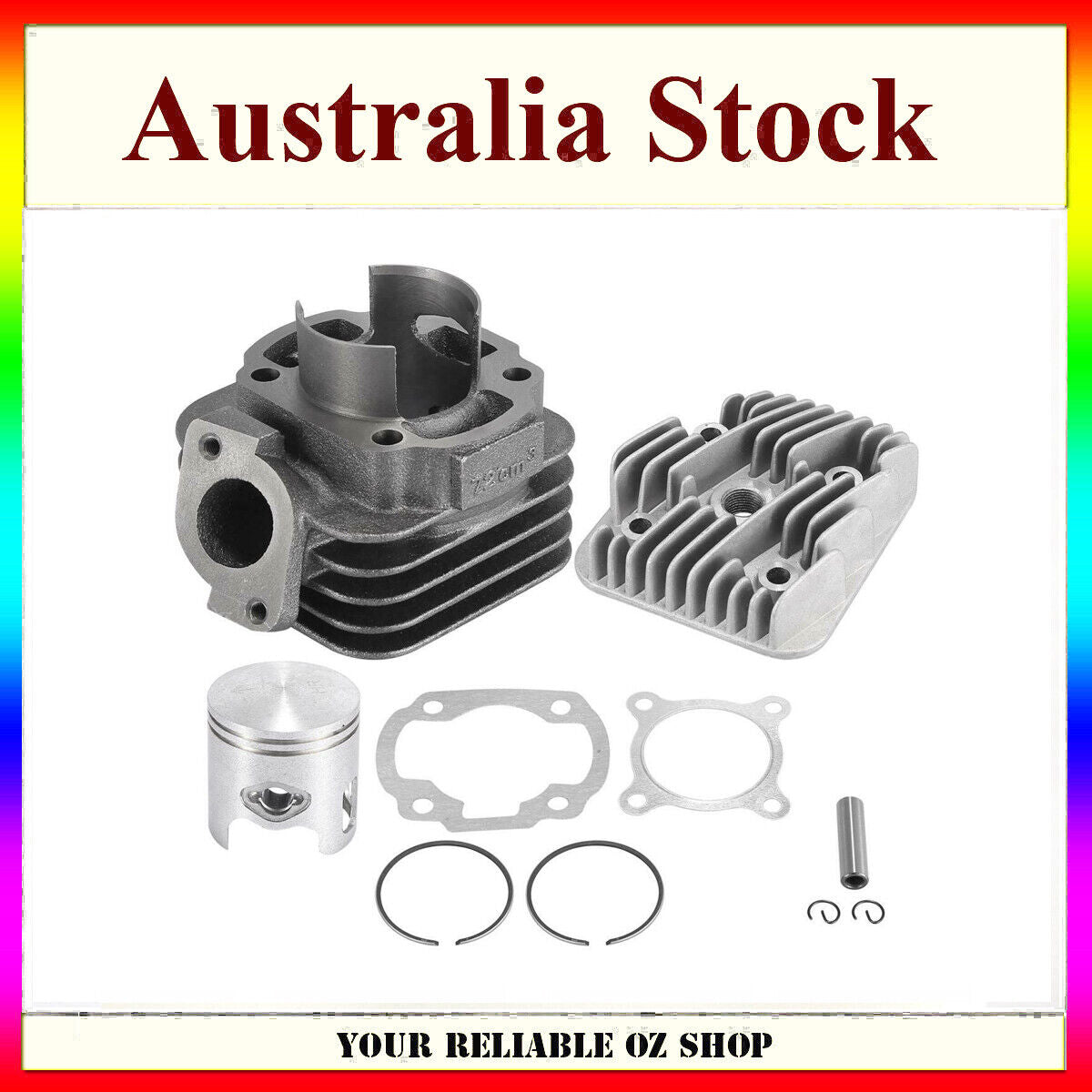 for Yamaha Jog Vino 50 70CC ATV Scooter Big Bore Kit Head Cylinder Piston