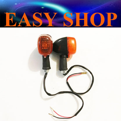 2x Motorcycle Amber Bullet Front Rear Turn Signal Blinker Indicator Light Bike