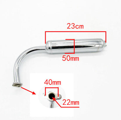 Exhaust Muffler Pipe 2 Stroke Motorized Push bike Bicycle 49/66/70/80/100cc