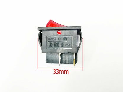 2PCs 4 PIN START SWITCH ON OFF RED SQUARE BUTTON FOR BOAT 16A/250V 25A/125V AC