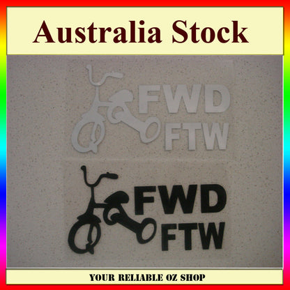 FWD FTW Funny Car JDM Sticker Decal Front Wheel Drive Drift Race Show Ute Window