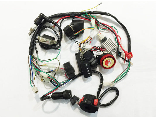 WIRING HARNESS CDI Remote Switch Regulator Coil 50cc 110cc 125cc QUAD ATV BIKE