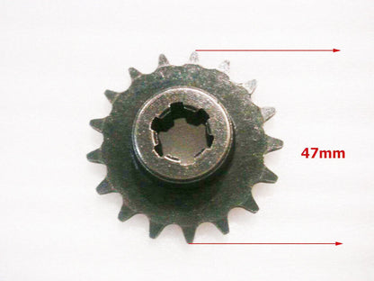 14mm 17T Front Chain Sprocket T8F 43/47/49cc Mini GAS Scooter Rocket PITPRO Bike