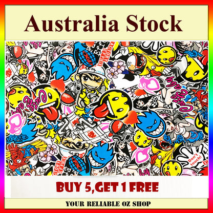 A4 Decal Sticker Bomb Sheet JDM Car Skateboard Factory Effex Don't Touch FX