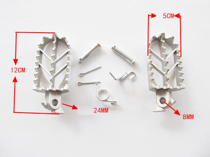 Stainless Steel Foot pegs Honda XR CRF 50cc 70 Yamaha PW 50 80 Kawasaki KLX 110