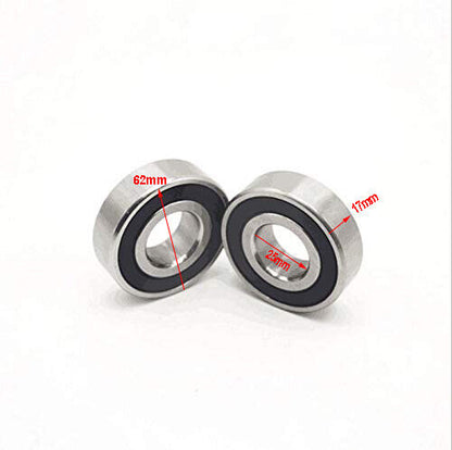 2x 6305RS 25mm x 62mm x 17mm Deep Groove Ball Bearing Double Sealed Roller Axle
