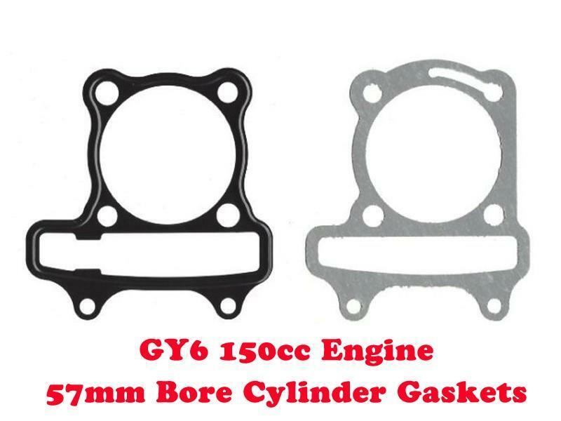 57mm Piston Rings & Head Base Gasket GY6 125cc 150cc Scooter Moped ATV Bike 15mm