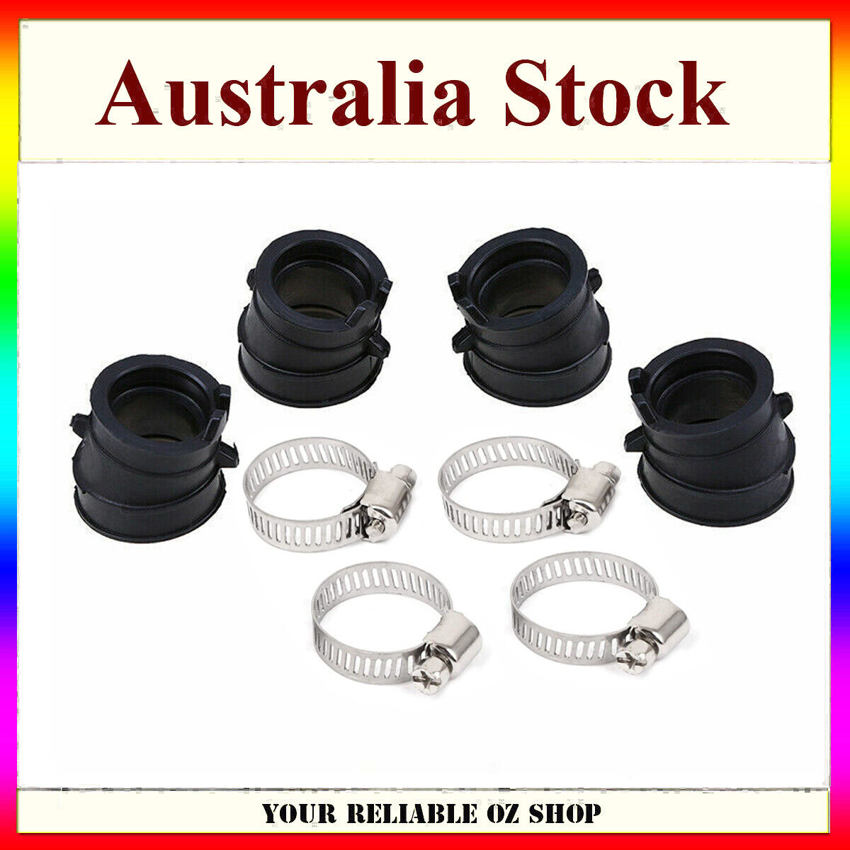4 Pcs Carburetor Carby Joint Intake Manifold Boot For Honda CB250 Hornet JADE250