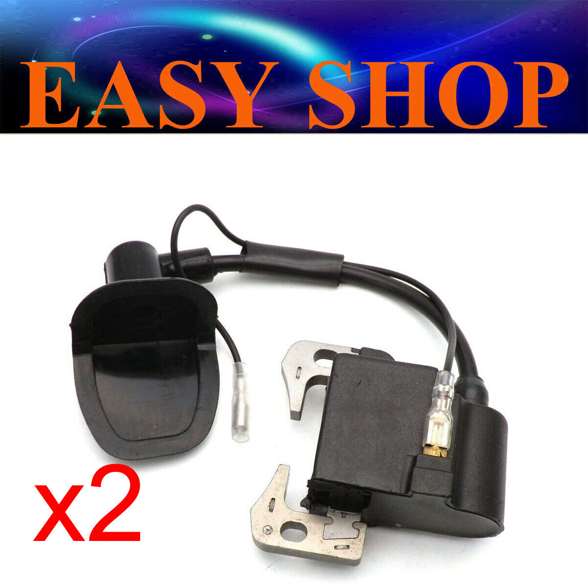 2x 52mm Ignition Coil Spark Plug 43cc 47cc 49cc Minimoto Gokart Dirt ATV Bike