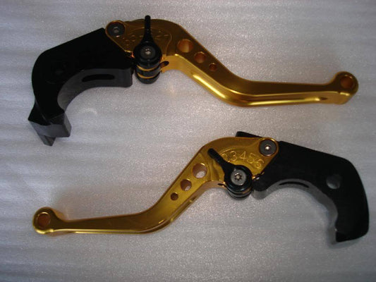 RED GOLD CNC KAWASAKI BRAKE CLUTCH LEVER ZX1400 ZX14R ZZR1400 GTR BIKE CONCOURS