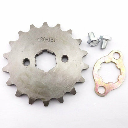 FRONT CHAIN SPROCKET 420 18 Tooth 20mm 50cc 70cc 90cc 110cc 125cc ATV QUAD BIKE