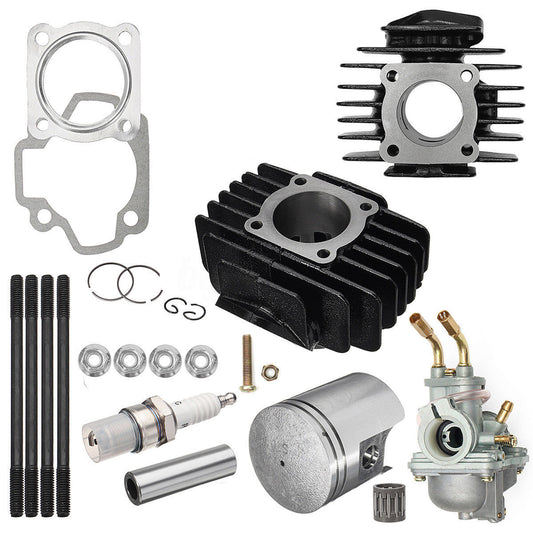 Engine Rebuild Kit Head Bore Cylinder Barrel Piston + Carburetor For YAMAHA PW50