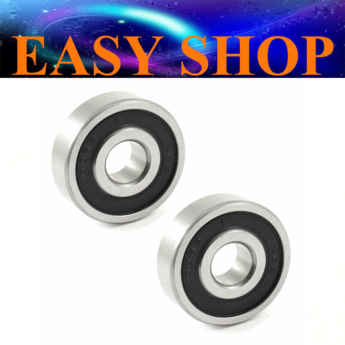 2x 6200RS 10mm x 30mm x 9mm Double Rubber Sealed Deep Groove Ball Bearings