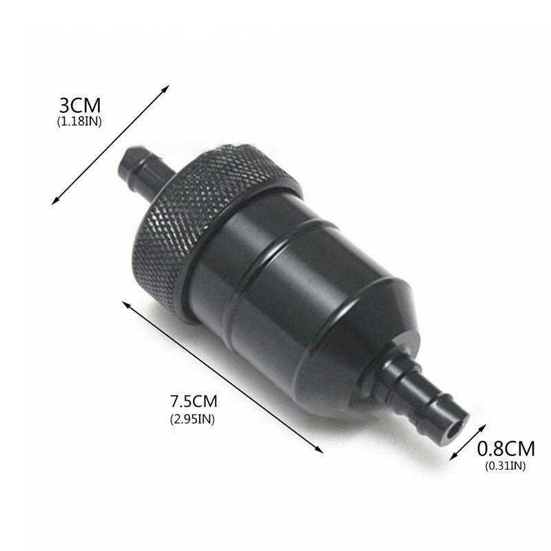 INLINE ALLOY CNC 8MM Petrol Fuel Filter 50cc 90cc 110cc 125cc DIRT PIT PRO BIKE