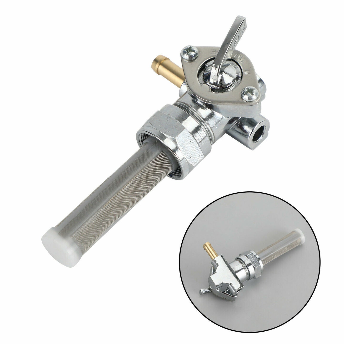 Petcock Fuel Tap Valve Right Spigot 22mm for Softail Electra Glide Road King