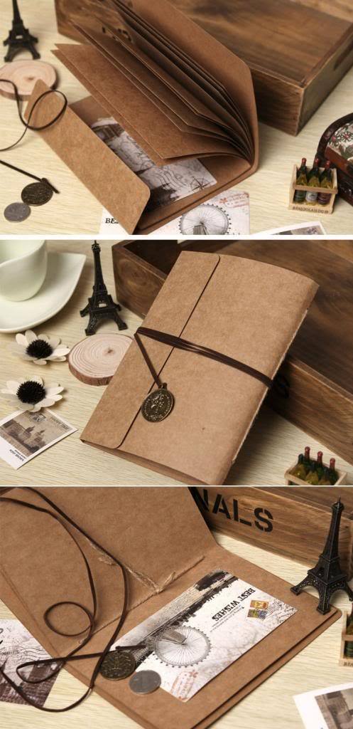 40 Sheets DIY Photo Album Craft Kraft Scrapbooking Paper Vintage Gift Birthday
