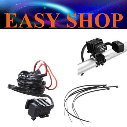 12V/24V USB Power Socket Mobile GPS PC USB Charger Adaptor Motorcycle Waterproof