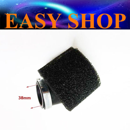 37mm 38mm 39mm Bent Angled Foam Air Filter 90cc 110cc 125cc Quad ATV Buggy Bike