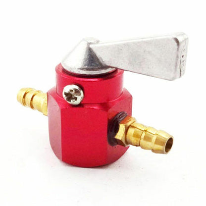 1/4" 6mm Inline CNC Universal Motorcycle ATV Petrol Fuel Tap Petcock Valve RED