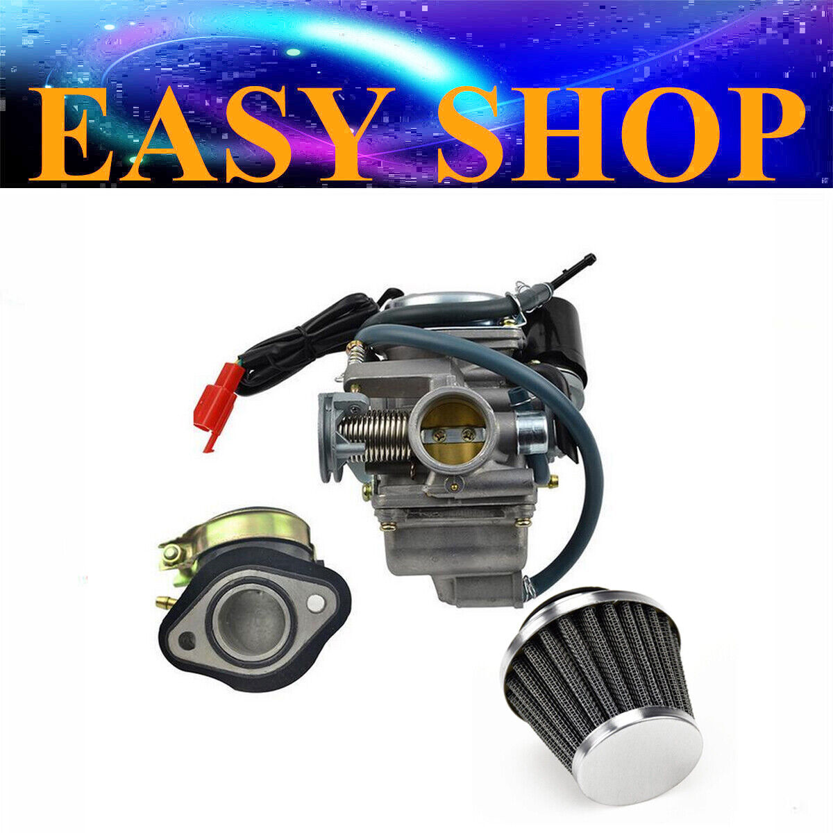 24mm PD24J Carby Air filter Manifold GY6 125/150cc Scooter QMJ/QMI157 QMJ/QMI152