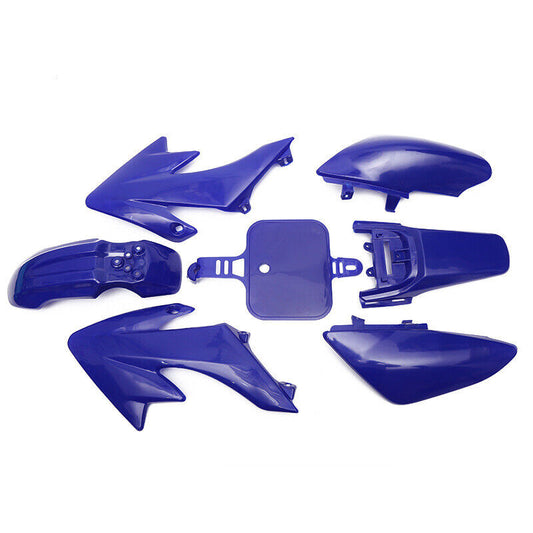 7 Pcs Blue Plastic Fairing Cover Fender Kit 50cc 70cc 90cc Thumpstar Ducar Orion