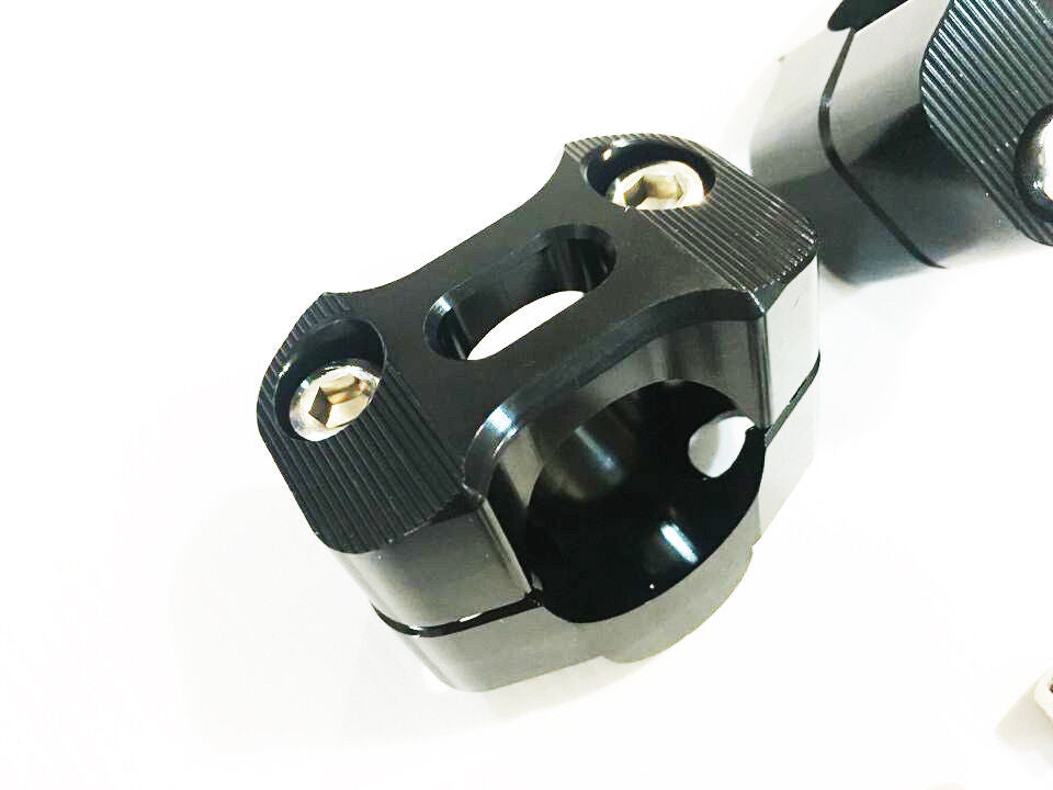 22mm 28mm CNC Black Handle Bar Clamp Riser 7/8" 11/8" Dirt ATV Quad Pit Pro Bike