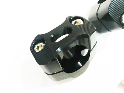 22mm 28mm CNC Black Handle Bar Clamp Riser 7/8" 11/8" Dirt ATV Quad Pit Pro Bike