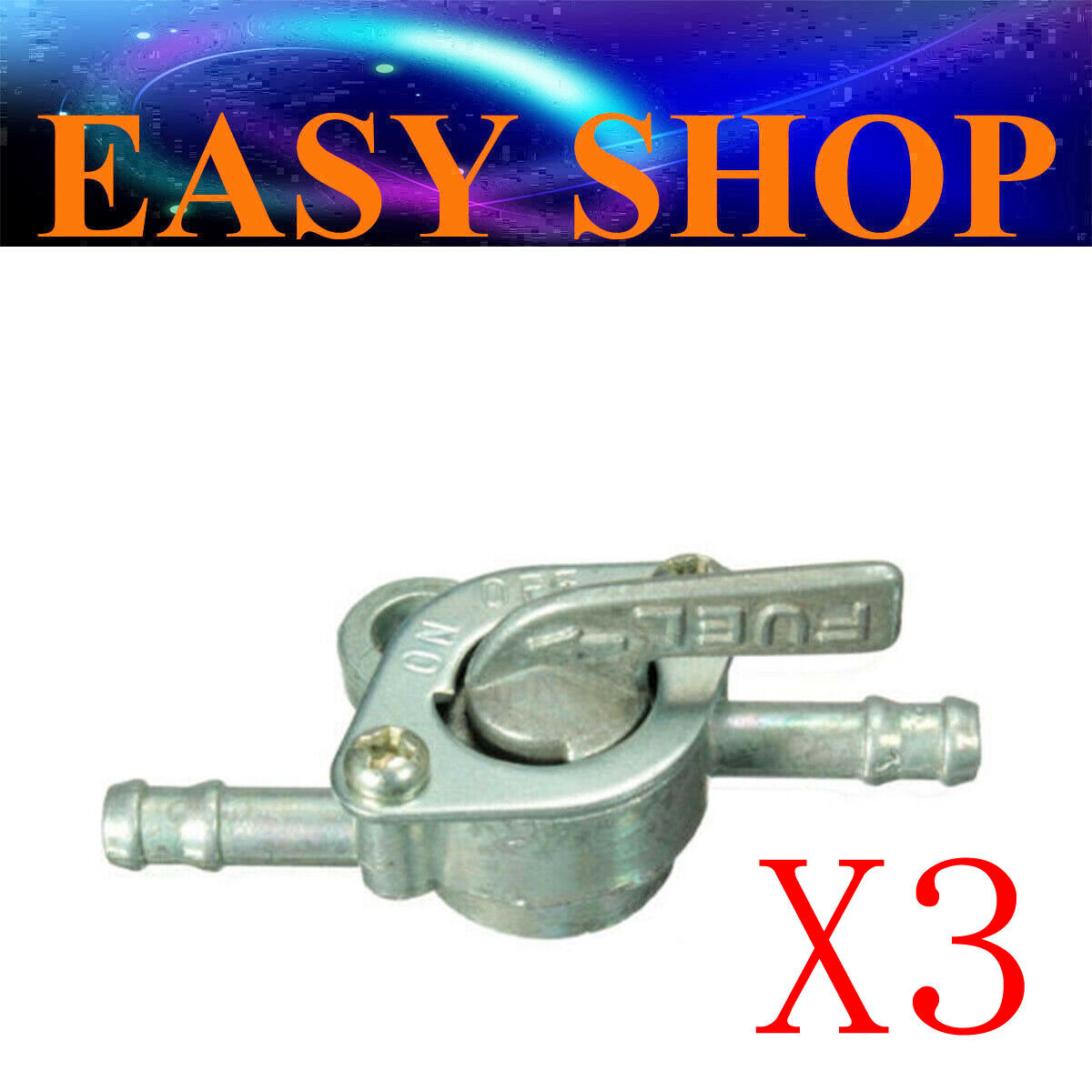3x 6mm Petrol Fuel Tank Tap Petcock Switch Dirt Bike ATV Quad Pit Pro Buggy 3pcs