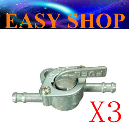 3x 6mm Petrol Fuel Tank Tap Petcock Switch Dirt Bike ATV Quad Pit Pro Buggy 3pcs