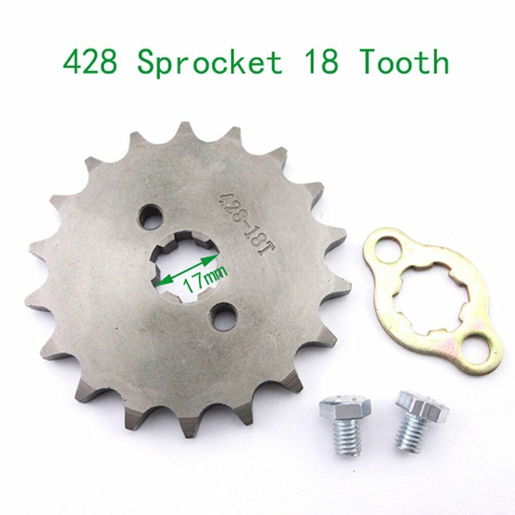 FRONT 428 CHAIN SPROCKET 18T Tooth 17mm 250/150/125/140cc ATV QUAD DIRT BIKE PIT