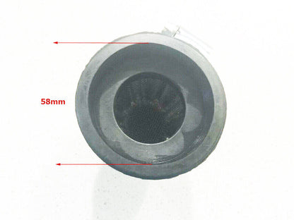 57MM 58MM 59MM CHROME AIR FILTER 150cc 200c 250cc 300cc DIRT ATV QUAD BUGGY BIKE