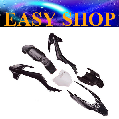 6 Pcs Black Plastic Fender Fairing Cover Guards Body Kit For KTM65 SX65 Bike