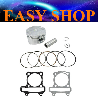57mm Piston Rings & Head Base Gasket GY6 125cc 150cc Scooter Moped ATV Bike 15mm