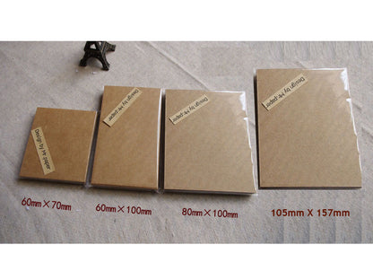 20 Pcs DIY Kraft Brown White Black Wedding Scrapbooking Paper Hand Craft Cards