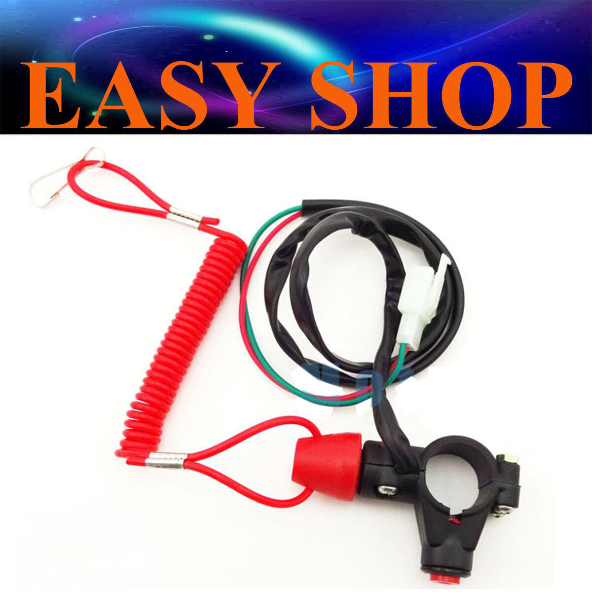 2 Wire Safety Tether KILL Stop SWITCH 49cc 50CC TDR Foxico Motowork Atomic DHZ