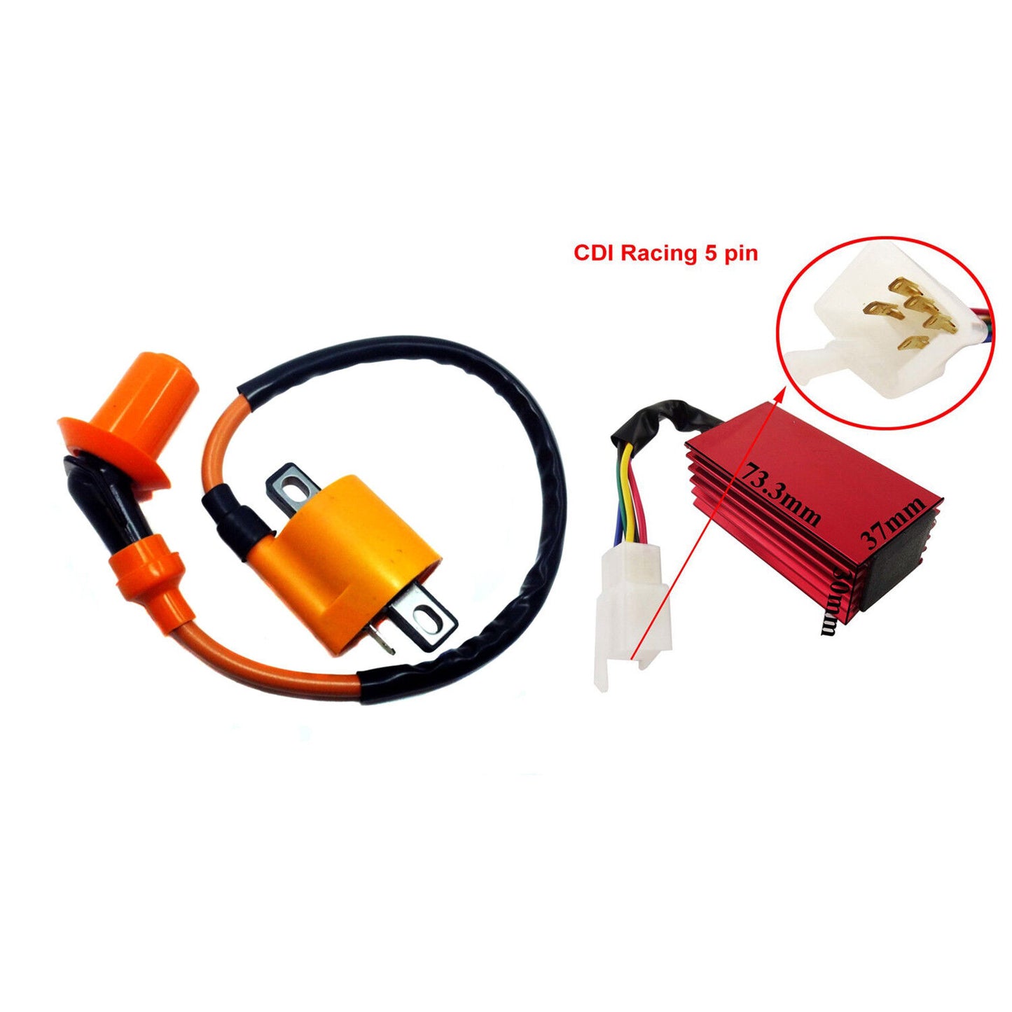 Ignition Coil CDI Unit For 50cc 90cc 110cc 125cc PIT Dirt Quad Bike Buggy ATV